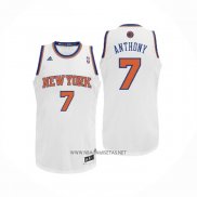 Camiseta New York Knicks Carmelo Anthony NO 7 Blanco