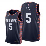 Camiseta New York Knicks Courtney Lee NO 5 Ciudad Edition Azul