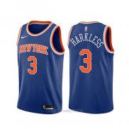 Camiseta New York Knicks Maurice Harkless NO 3 Icon Azul