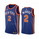 Camiseta New York Knicks Miles Mcbride NO 2 Ciudad 2023-24 Azul