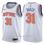 Camiseta New York Knicks Ron Baker NO 31 Statement 2017-18 Blanco