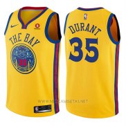 Camiseta Nino Golden State Warriors Kevin Durant NO 35 Ciudad Amarillo