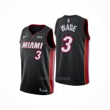 Camiseta Nino Miami Heat Dwyane Wade NO 3 Icon Negro