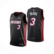Camiseta Nino Miami Heat Dwyane Wade NO 3 Icon Negro