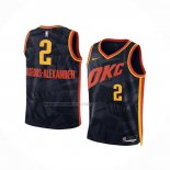 Camiseta Nino Oklahoma City Thunder Shai-Gilgeous Alexander NO 2 Ciudad 2023-24 Negro