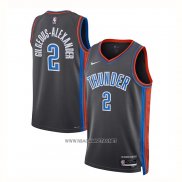 Camiseta Oklahoma City Thunder Shai Gilgeous-Alexander NO 2 Ciudad 2022-23 Gris