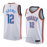 Camiseta Oklahoma City Thunder Steven Adams NO 12 Association 2018 Blanco