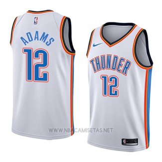 Camiseta Oklahoma City Thunder Steven Adams NO 12 Association 2018 Blanco