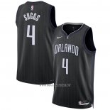 Camiseta Orlando Magic Jalen Suggs NO 4 Ciudad 2022-23 Negro