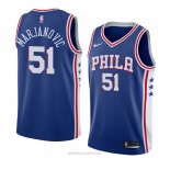 Camiseta Philadelphia 76ers Boban Marjanovic NO 51 Icon 2018 Azul