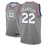 Camiseta Philadelphia 76ers Wilson Chandler NO 22 Ciudad 2018-19 Gris