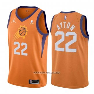 Camiseta Phoenix Suns Deandre Ayton NO 22 Statement 2021 Naranja