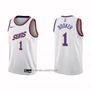 Camiseta Phoenix Suns Devin Booker NO 1 Association 2022-23 Blanco