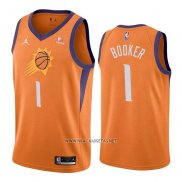 Camiseta Phoenix Suns Devin Booker NO 1 Statement 2021 Naranja