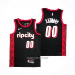 Camiseta Portland Trail Blazers Carmelo Anthony NO 00 Ciudad 2021-22 Negro