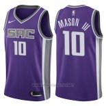 Camiseta Sacramento Kings Frank Mason Iii NO 10 Icon 2017-18 Violeta