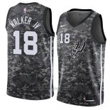Camiseta San Antonio Spurs Lonnie Walker IV NO 18 Ciudad 2018 Gris