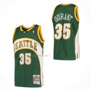 Camiseta Seattle SuperSonics Kevin Durant NO 35 Mitchell & Ness 2007-08 Verde