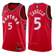 Camiseta Toronto Raptors Bruno Caboclo NO 5 Icon 2017-18 Rojo