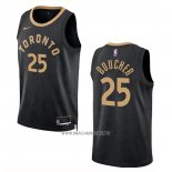 Camiseta Toronto Raptors Chris Boucher NO 25 Ciudad 2022-23 Negro