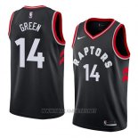 Camiseta Toronto Raptors Danny Verde NO 14 Statement 2018 Negro