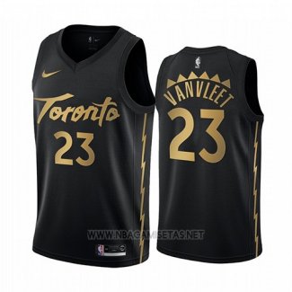 Camiseta Toronto Raptors Fred Vanvleet NO 23 Ciudad 2019-20 Negro