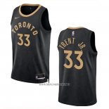 Camiseta Toronto Raptors Gary Trent JR. NO 33 Ciudad 2022-23 Negro