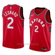 Camiseta Toronto Raptors Kawhi Leonard NO 2 Icon 2017-18 Rojo