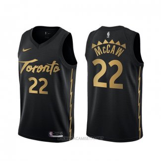 Camiseta Toronto Raptors Patrick Mccaw NO 22 Ciudad 2019-20 Negro