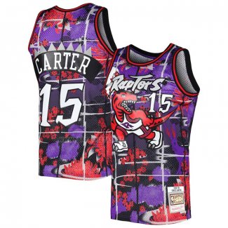 Camiseta Toronto Raptors Vince Carter NO 15 Mitchell & Ness Lunar New Year Violeta