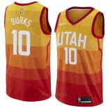 Camiseta Utah Jazz Alec Burks NO 10 Ciudad 2018 Amarillo