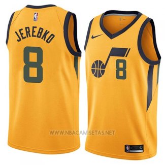 Camiseta Utah Jazz Jonas Jerebko NO 8 Statement 2018 Amarillo