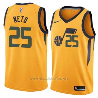 Camiseta Utah Jazz Raul Neto NO 25 Statement 2018 Amarillo