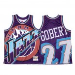 Camiseta Utah Jazz Rudy Gobert NO 27 Mitchell & Ness Big Face Violeta