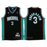 Camiseta Vancouver Grizzlies Abdur-Rahim NO 3 Historic Retro Negro