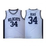 Camiseta Wildcats Len Bias NO 34 Blanco