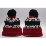 Gorro Beanie Jordan Negro Rojo