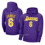 Sudaderas con Capucha Los Angeles Lakers LeBron James Violeta