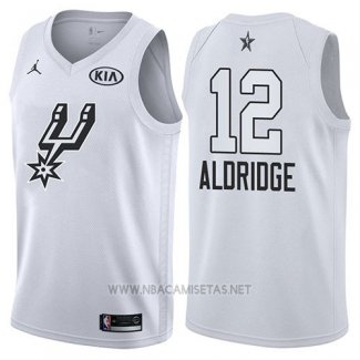 Camiseta All Star 2018 San Antonio Spurs Lamarcus Aldridge NO 12 Blanco