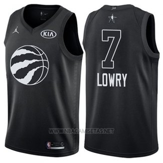 Camiseta All Star 2018 Toronto Raptors Kyle Lowry NO 7 Negro