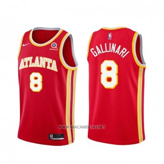 Camiseta Atlanta Hawks Danilo Gallinari NO 8 Icon 2020-21 Rojo