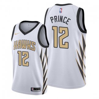 Camiseta Atlanta Hawks Taurean Prince NO 12 Ciudad Edition Blanco