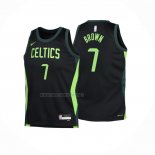Camiseta Boston Celtics Jaylen Brown NO 7 Ciudad 2024-25 Negro