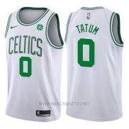 Camiseta Boston Celtics Jayson Tatum NO 0 2017-18 Blanco