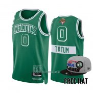 Camiseta Boston Celtics Jayson Tatum NO 0 Ciudad 2022 NBA Finals Verde