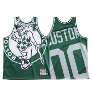 Camiseta Boston Celtics Personalizada NO 00 Mitchell & Ness Big Face Verde