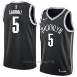 Camiseta Brooklyn Nets Demarre Carroll NO 5 Icon 2018 Negro
