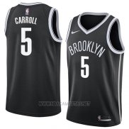 Camiseta Brooklyn Nets Demarre Carroll NO 5 Icon 2018 Negro