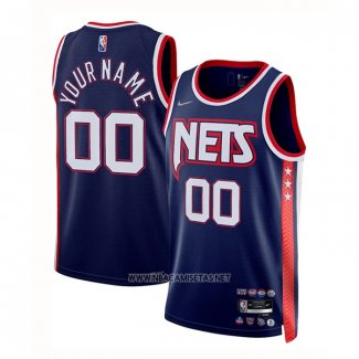 Camiseta Brooklyn Nets Personalizada Ciudad 2021-22 Azul