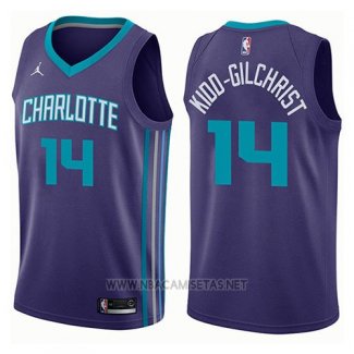 Camiseta Charlotte Hornets Michael Kidd-Gilchrist NO 14 Statement 2017-18 Violeta